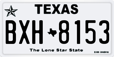 TX license plate BXH8153