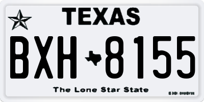 TX license plate BXH8155