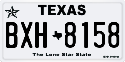 TX license plate BXH8158