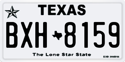TX license plate BXH8159