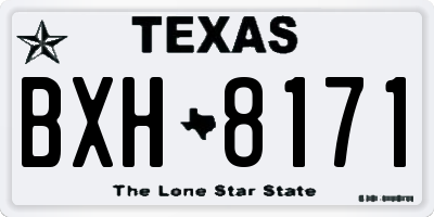 TX license plate BXH8171