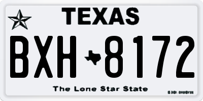 TX license plate BXH8172