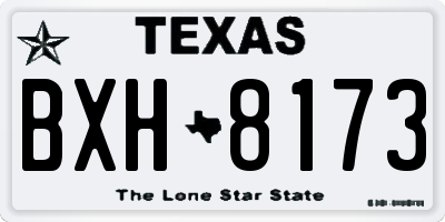 TX license plate BXH8173