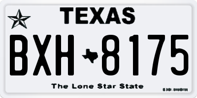 TX license plate BXH8175