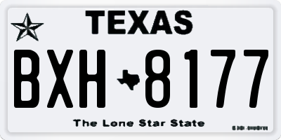 TX license plate BXH8177