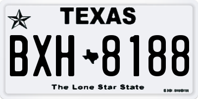 TX license plate BXH8188