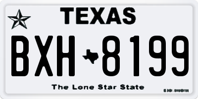 TX license plate BXH8199