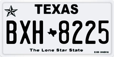 TX license plate BXH8225