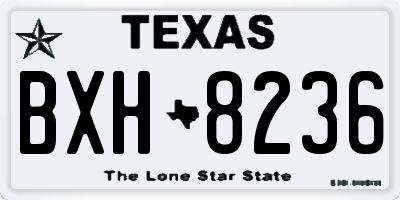 TX license plate BXH8236