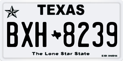 TX license plate BXH8239