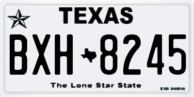TX license plate BXH8245