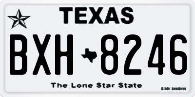 TX license plate BXH8246