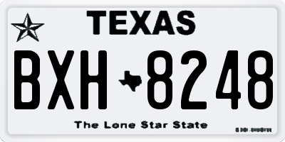 TX license plate BXH8248
