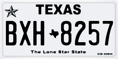 TX license plate BXH8257