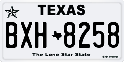 TX license plate BXH8258