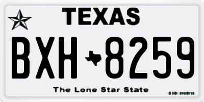 TX license plate BXH8259
