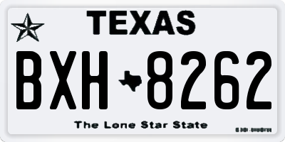 TX license plate BXH8262