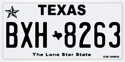 TX license plate BXH8263