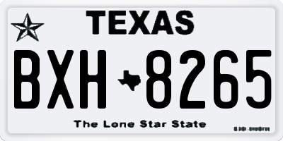 TX license plate BXH8265
