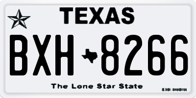 TX license plate BXH8266