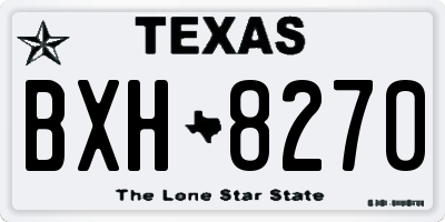 TX license plate BXH8270