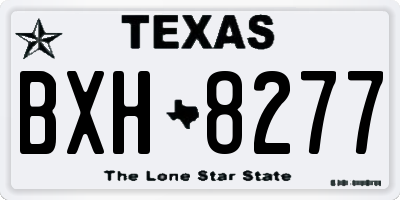 TX license plate BXH8277