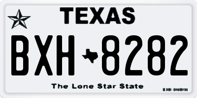 TX license plate BXH8282
