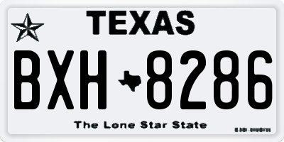 TX license plate BXH8286