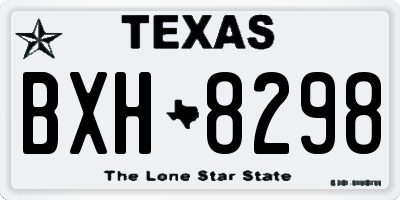 TX license plate BXH8298