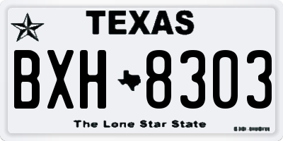 TX license plate BXH8303