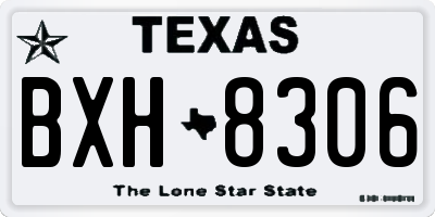 TX license plate BXH8306