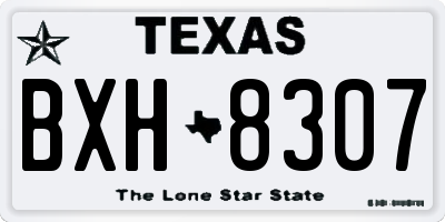 TX license plate BXH8307