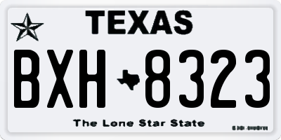 TX license plate BXH8323