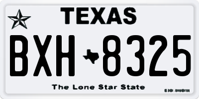TX license plate BXH8325