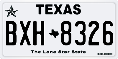 TX license plate BXH8326