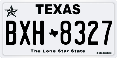 TX license plate BXH8327