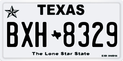 TX license plate BXH8329