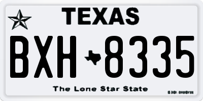 TX license plate BXH8335