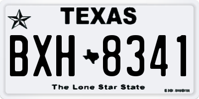 TX license plate BXH8341