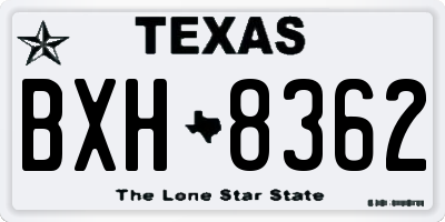 TX license plate BXH8362