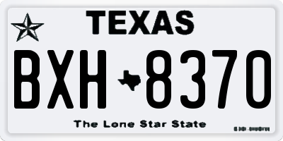 TX license plate BXH8370