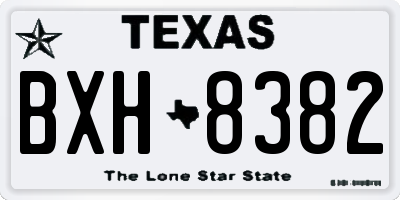 TX license plate BXH8382