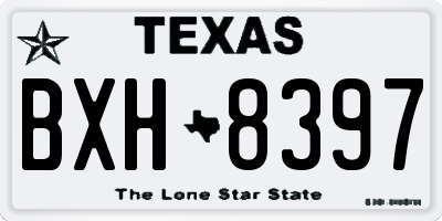 TX license plate BXH8397