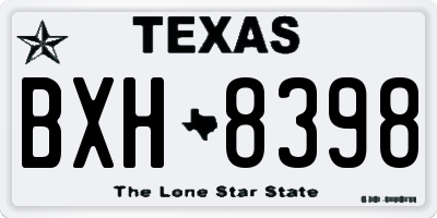 TX license plate BXH8398