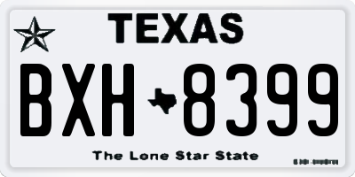 TX license plate BXH8399