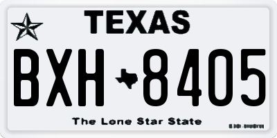 TX license plate BXH8405
