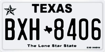 TX license plate BXH8406