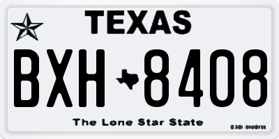 TX license plate BXH8408