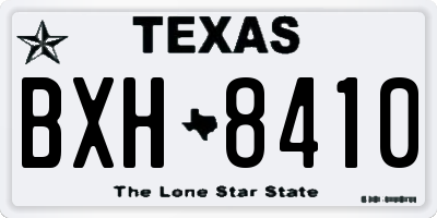 TX license plate BXH8410