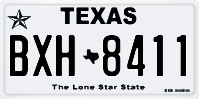 TX license plate BXH8411
